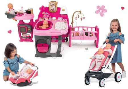 Pečovatelské centrum pro panenky - Set domeček pro panenku Violette Baby Nurse Large Doll's Play Center Smoby - 28