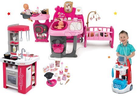 Pečovatelské centrum pro panenky - Set domeček pro panenku Violette Baby Nurse Large Doll's Play Center Smoby - 33