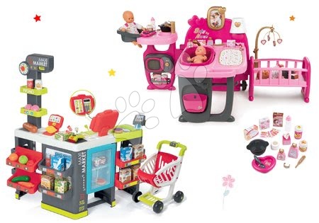 Pečovatelské centrum pro panenky - Set domeček pro panenku Violette Baby Nurse Large Doll's Play Center Smoby - 31