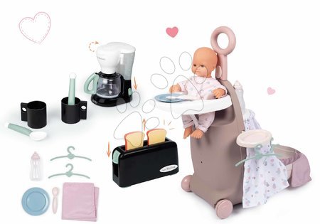 Hračky pro děvčata od výrobce Smoby - Set přebalovací kufřík s postýlkou a židličkou Violette Baby Nurse Smoby