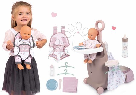 Spielzeuge für Mädchen vom Hersteller Smoby - Set Wickelkoffer mit Puppenbett und Stuhl Violette Baby Nurse Smoby