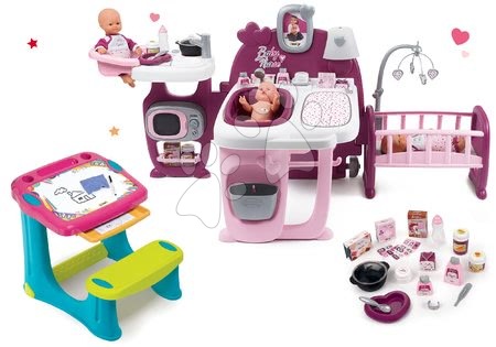 Pečovatelské centrum pro panenky - Set domeček pro panenku Violette Baby Nurse Large Doll's Play Center Smoby - 22