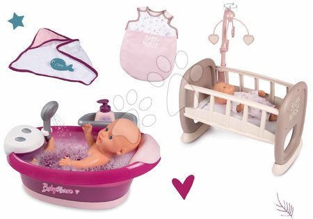 Sety od producenta Smoby - Zestaw wanienka z bieżącą wodą elektroniczna Violette Baby Nurse Smoby 