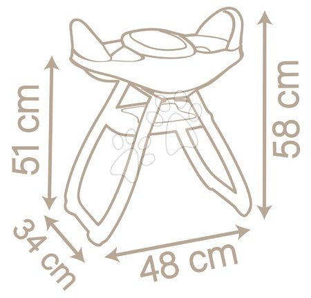 Játékbaba etetőszékek - Etetőszék ikreknek Twin Highchair 2in1 Natur D'Amour Baby Nurse Smoby  - 10