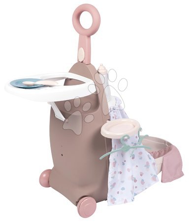 Babaházak - Pelenkázó kocsi kerekeken Suitcase 3in1 Natur D'Amour Baby Nurse Smoby - 11