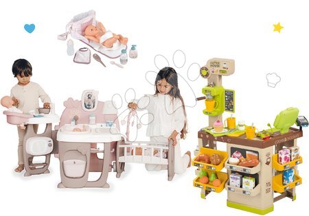 Centru de îngrijire pentru păpuși - Set căsuță pentru păpușă Large Doll's Play Center Natur D'Amour Baby Nurse Smoby - 42