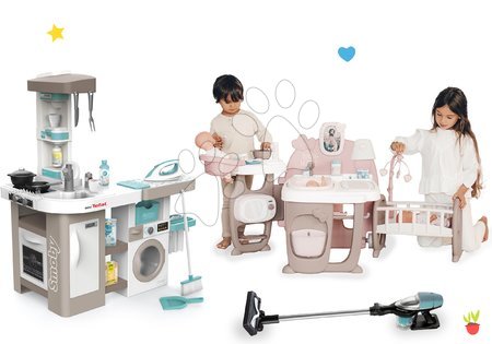 Babacenter - Szett babacenter Large Doll's Play Center Natur D'Amour Baby Nurse Smoby - 50