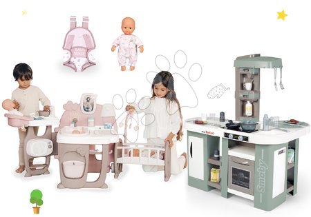 Babacenter - Szett babacenter Large Doll's Play Center Natur D'Amour Baby Nurse Smoby - 50