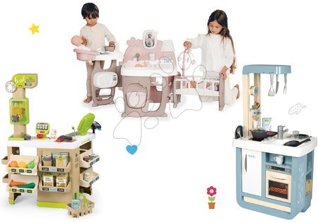 Domčeky pre bábiky sety - Set domček pre bábiku Large Doll's Play Center Natur D'Amour Baby Nurse Smoby - 47