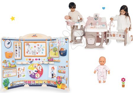 Kompleti za oskrbo punčk in dojenčkov - Komplet hišica za dojenčka Large Doll's Play Center Natur D'Amour Baby Nurse Smoby - 40