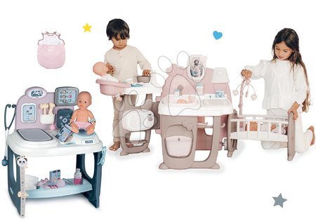 Centru de îngrijire pentru păpuși - Set căsuță pentru păpușă Large Doll's Play Center Natur D'Amour Baby Nurse Smoby - 67