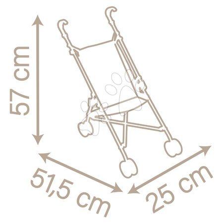 Doll prams from 18 months - Foldable Pushchair Natur D'Amour Baby Nurse Smoby - 5