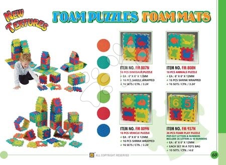 Hračky pre chlapcov - Penové puzzle Dino štvorce Lee_1