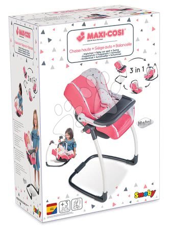 Kinderwagen für Puppen Sets - Puppenwagen-Set DeLuxe Pastell Maxi Cosi&Quinny Sport Grey 3in1 Smoby - 26