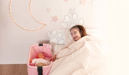 Játékbaba kiságyak és bölcsők - Kiságy Powder Pink Maxi-Cosi&Quinny Co Sleeping Bed Smoby - 5