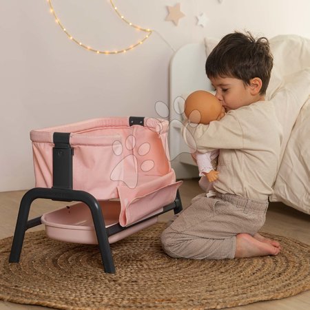 Játékbaba kiságyak és bölcsők - Kiságy Powder Pink Maxi-Cosi&Quinny Co Sleeping Bed Smoby - 8