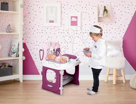 Orvosi kocsik gyerekeknek - Orvosi vizsgáló és pelenkázó pult Violette Baby Care Center Smoby - 2