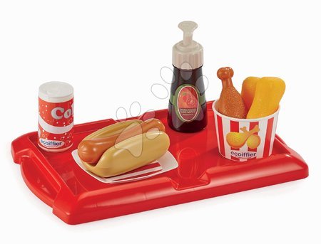 Accesorii și vase de bucătărie de jucărie - Set hot dog cu cartofi prăjiți și băuturi 100% Chef Écoiffier - 5