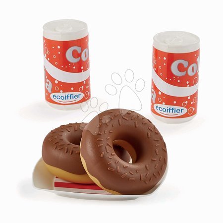 Accesorii și vase de bucătărie de jucărie - Set hot dog cu cartofi prăjiți și băuturi 100% Chef Écoiffier - 3