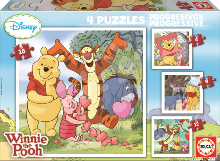 Progresivní dětské puzzle - Puzzle Medvídek Pú Educa - 2