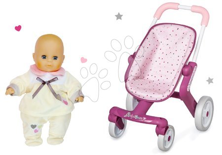 Kočárky pro panenky sety  - Set kočárek s otočnými kolečky Baby Nurse Smoby - 10