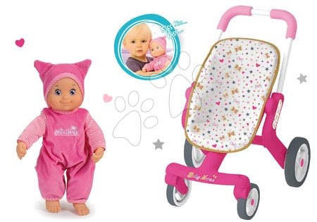 Kočárky pro panenky sety  - Set kočárek s otočnými kolečky Baby Nurse Smoby - 9