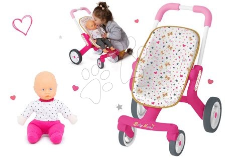 Kočárky pro panenky sety  - Set kočárek s otočnými kolečky Baby Nurse Smoby - 10