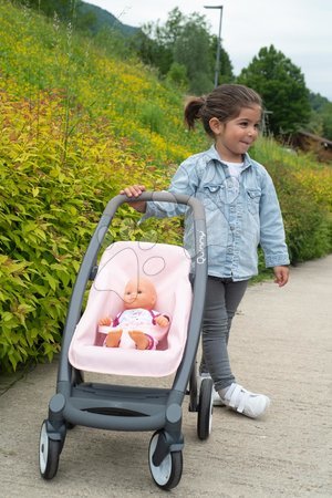 Kočárky od 18 měsíců - Kočárek trojkombinace Powder Pink 3in1 Maxi Cosi&Quinny Smoby - 14