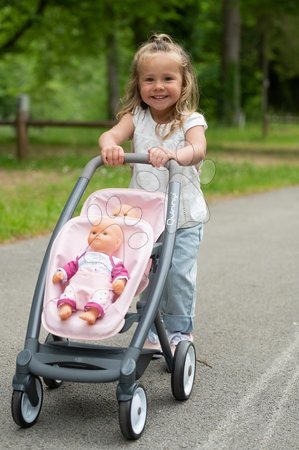 Doll pram sets - Twin stroller Powder Pink Maxi Cosi&Quinny Smoby - 14