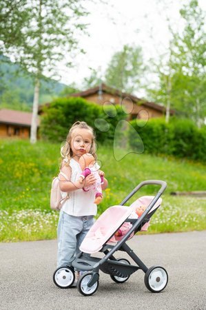 Passeggini per bambole set - Set passeggino gemellare e culle Powder Pink Maxi Cosi&Quinny Smoby - 22