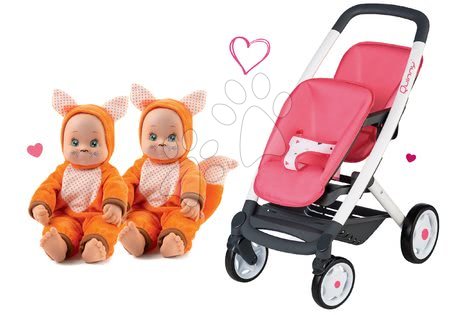 Kočárky pro panenky sety  - Set kočárek pro dvě panenky Twin Trio Pastel Maxi Cosi & Quinny Smoby - 19