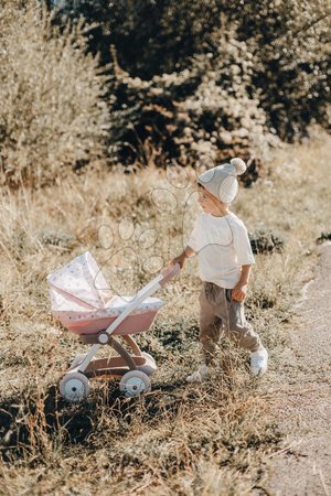 Kočárky od 18 měsíců - Hluboký kočárek s textilním potahem Pram Natur D'Amour Baby Nurse Smoby - 5