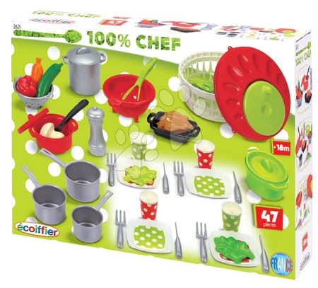 Toy cookware and other accessories - 100% Chef Ecoiffier Lunch Set - 5