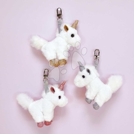 Plyšové hračky | Strana 15 - Plyšový jednorožec klíčenka Pink Unicorn Key Ring Histoire d’ Ours_1