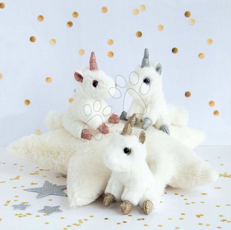 Plush animals - Plyšový jednorožec kľúčenka Gold Unicorn Key Ring Histoire d’ Ours - 2