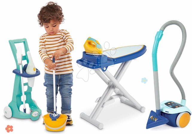 Chariots de ménage pour enfants - Chariot de nettoyage et aspirateur Cleaning Trolley&Vacuum Cleaner Écoiffier