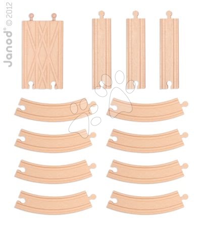 Autodráhy - Dřevěné kolejnice Story Set Janod - 3