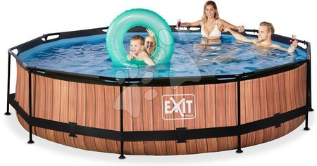 Piscines rondes - Piscine avec filtration Wood pool Exit Toys - 1