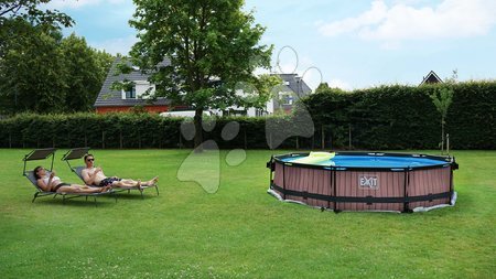 Piscines rondes - Piscine avec filtration Wood pool Exit Toys - 7