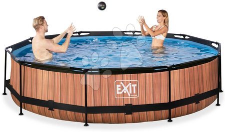 Piscines rondes - Piscine avec filtration Wood pool Exit Toys - 2