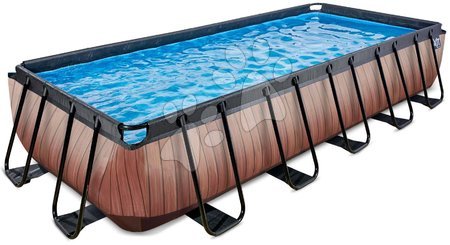 Bazeni pravokotni - Bazen s filtracijo Wood pool Exit Toys  - 3