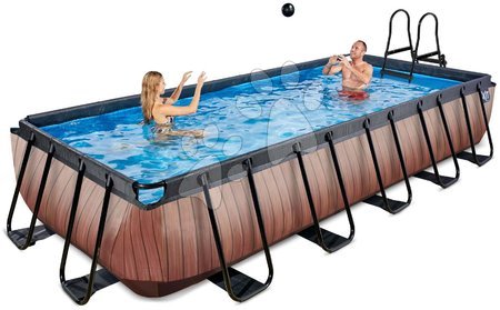 Bazeni pravokotni - Bazen s filtracijo Wood pool Exit Toys  - 2