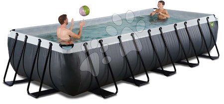 Bazeni pravokotni - Bazen s filtracijo Black Leather pool Exit Toys  - 2