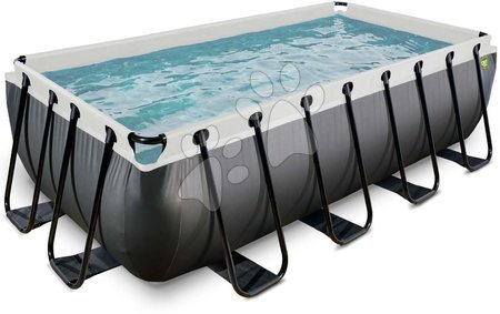 Piscine dreptunghiulare - Piscină cu filtrare pentru nisip Black Leather pool Exit Toys - 2