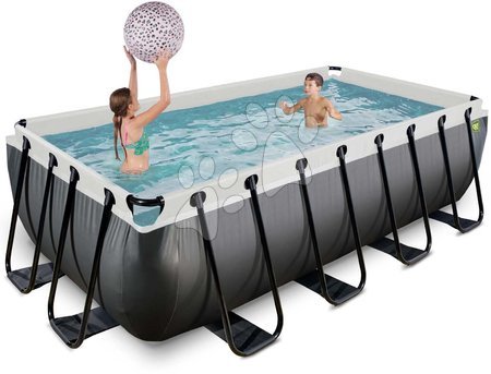 Piscine dreptunghiulare - Piscină cu filtrare pentru nisip Black Leather pool Exit Toys - 5