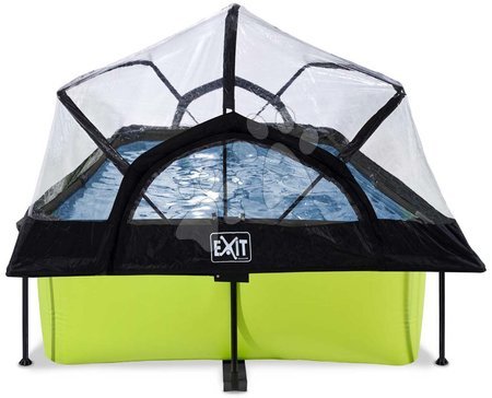 Rectangular Swimming Pools - EXIT Lime pool 220x150x65cm with filter pump and dome - green - 4