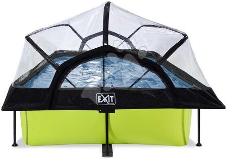 Rectangular Swimming Pools - EXIT Lime pool 300x200x65cm with filter pump and dome - green - 4