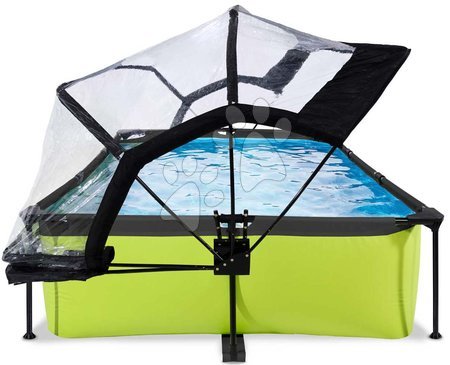 Rectangular Swimming Pools - EXIT Lime pool 300x200x65cm with filter pump and dome - green - 5