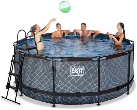 Outdoor toys and games | Page 12 - EXIT Stone pool ø360x122cm with filter pump - grey_1