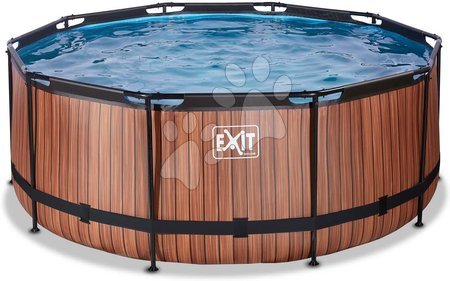 Bazeni okrogli - Bazen s filtracijo Wood pool Exit Toys  - 4